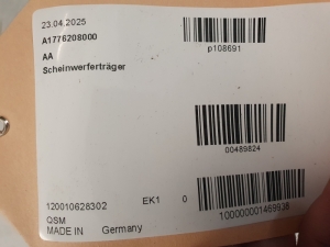 TRAGER MERCEDES A W177 ORIGINAL A1776208000